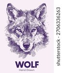 Wolf illustration hand drawn vector t-shirt design