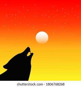 wolf illustration. suitable for clothes, jackets and more