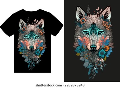 Design-Datei für Wolf-Illustrationen und Vektorgrafik-T-Shirts