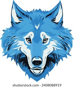 Wolf Illustration Wildlife Drawing, Artistic Animal Mascot Vibrant T-shirt design, Sports Team Logo Graphic Tattoo Style Esport