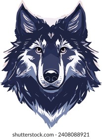 Wolf Illustration Wildlife Drawing, Artistic Animal Mascot Vibrant T-shirt design, Sports Team Logo Graphic Tattoo Style Esport