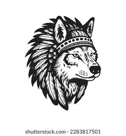 wolf indian  logo