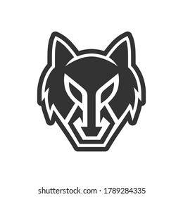 Wolf with initial R in the eye logo creative concept