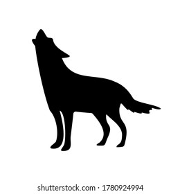 wolf isolated flat vector illustration