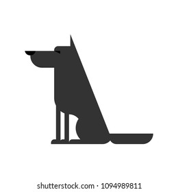 Wolf isolated. Forest predator beast. Vector illustration
