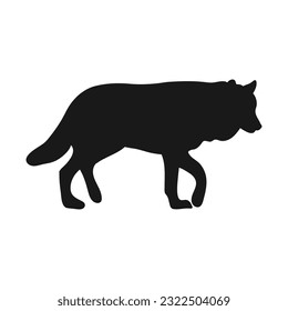 Wolf. Isolated icon on a white background