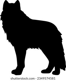 wolf isolated vector silhouette icon