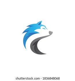 Wolf Jackal Head Mascot Logo Illustration