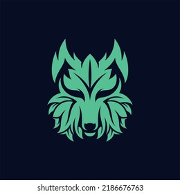 Wolf Leaf Nature Ecology Logo