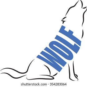 WOLF LETTERING ILLUSTRATION