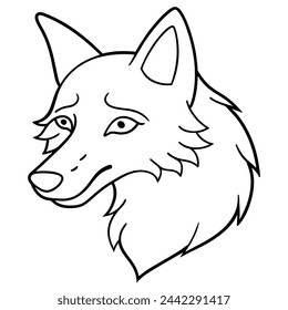 WOLF LINE ART DESIGN ,GRAPHIC RESOURCE