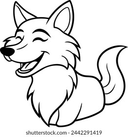 WOLF LINE ART DESIGN ,GRAPHIC RESOURCE