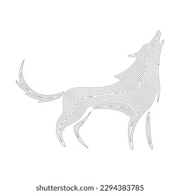 Wolf line art 