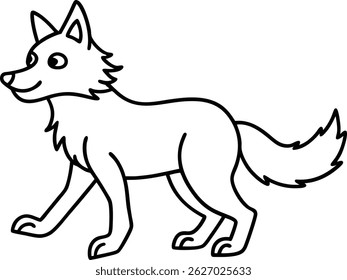Wolf line art, wolf head line art, wolf silhouette