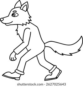 Wolf line art, wolf head line art, wolf silhouette