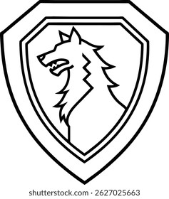 Wolf line art, wolf head line art, wolf silhouette
