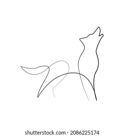 Wolf Line Art Vector Dog