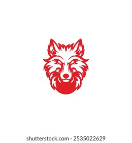 Wolf Linie Design Logo Illustration 