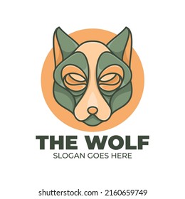 Wolf line logo mascot illustrations