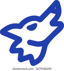 wolf line style icon design