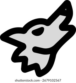 wolf line style icon design