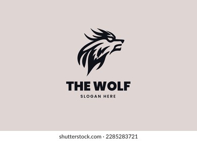Wolf-Logo, Tiervektor, Handelsmarke