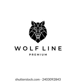 Plantilla de diseño de concepto de logotipo Wolf ilustración vectorial
