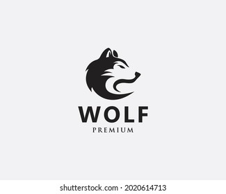 wolf logo creative design head wolf vector animal brand