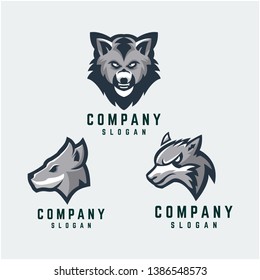 wolf logo design awesome animal