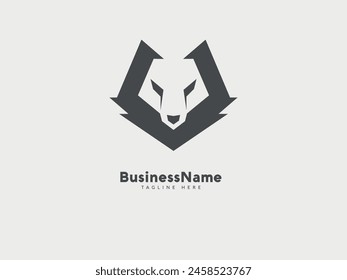 wolf logo design head icon