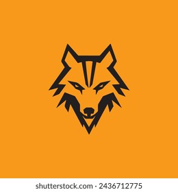 icono de diseño de logotipo de lobo, signo y símbolo vector 