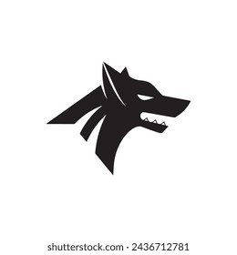 icono de diseño de logotipo de lobo, signo y símbolo vector 