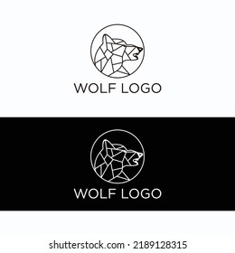 Plantilla de icono de diseño del logotipo Wolf