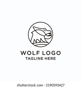 Wolf logo logo design icon template