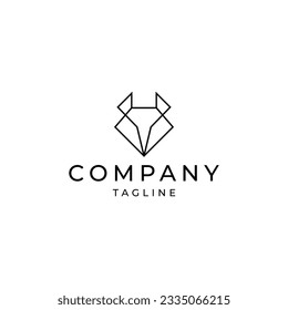 Wolf logo design icon template
