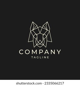 Wolf logo design icon template