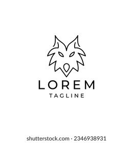 Plantilla de icono de diseño del logotipo Wolf