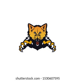 Wolf logo design icon vector template