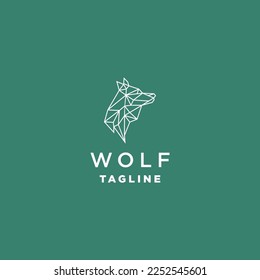 Wolf logo design icon vector