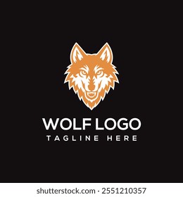 Wolf Logo design and icon with Vector template design.
