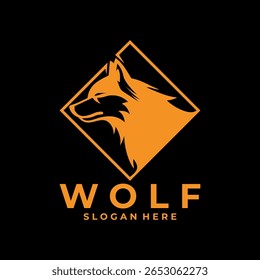 wolf logo design icon vector. Elegant wolf animal logo template