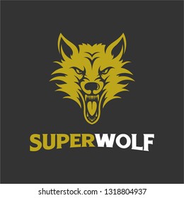 wolf logo design illustration