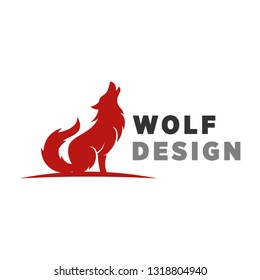 wolf logo design illustration