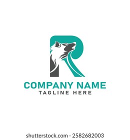 WOLF LOGO DESIGN WITH LETTER R