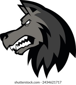 wolf logo design, wolf mascot logo, Wolf Tattoo art, wolf head illustration vector drawing, Brave fox head mascot Logo design. Vector Template Illustration Design. Mascot Brave wolfy Logo design