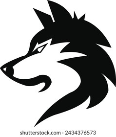 wolf logo design, wolf mascot logo, Tribal Wolf Tattoo,wolf head illustration vector drawing, Brave wolf head mascot Logo design. Vector Template Illustration Design. Mascot Brave wolfy Logo design