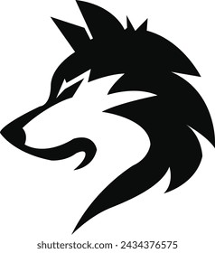 wolf logo design, wolf mascot logo, Tribal Wolf Tattoo,wolf head illustration vector drawing, Brave wolf head mascot Logo design. Vector Template Illustration Design. Mascot Brave wolfy Logo design