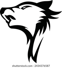 wolf logo design, wolf mascot logo, Tribal Wolf Tattoo,wolf head illustration vector drawing, Brave wolf head mascot Logo design. Vector Template Illustration Design. Mascot Brave wolfy Logo design