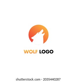 Design des Wolf-Logos Modernes Konzept in Form eines Kreises Symbol-Vorlage