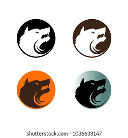 wolf logo design template